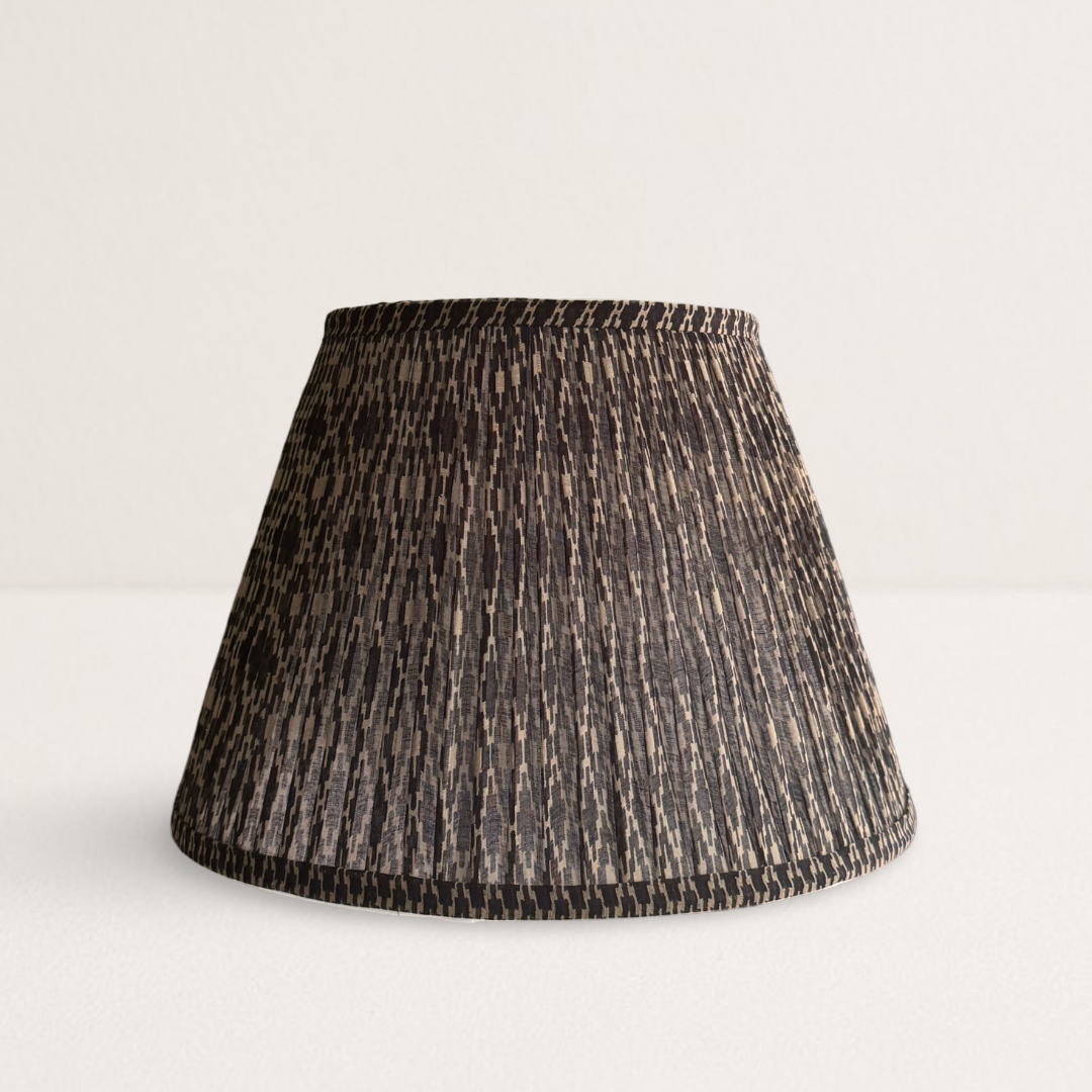 Black and Cream Cotton Saree Lampshade