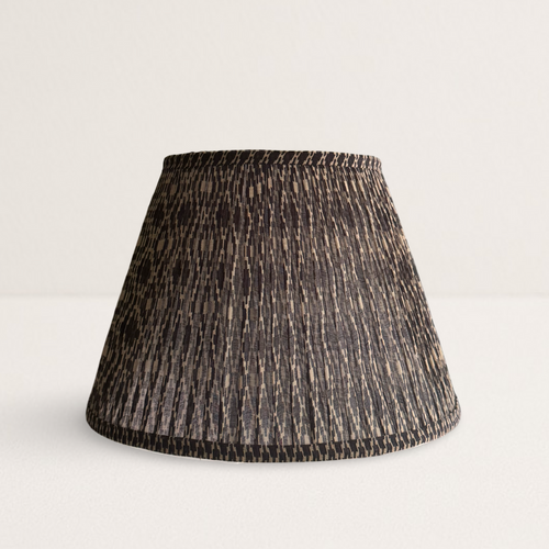 Black and Cream Cotton Saree Lampshade